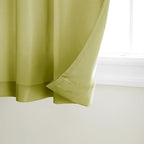 TOWN & COUNTRY BASICS Cabana Solid Heavyweight Indoor Outdoor Curtains, Light Filtering Opacity with Grommet Top, Water Repellent, 2-Pack Set, 54"x108", Kiwi Green