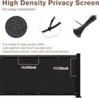 SUNNY GUARD Customized 3'x31' Black Balcony Privacy Screen, 90% Shade - Image 4