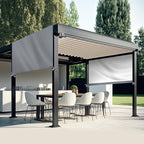 Universal Pergola Replacement Canopy Outdoor Canopy Shade Cover Waterproof Shade Top Cover for Outdoor Patio Porch Backyard(12 x 8 ft,Gray)