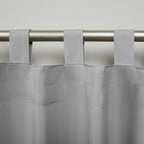 Exclusive Home Cabana Solid Indoor/Outdoor Light Filtering Hook-and-Loop Tab Top Curtain Panel Pair, 54"x144", Cloud Grey