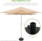 Best Choice Products Fillable Umbrella Base Stand Round Sunburst Plastic Patio Umbrella Base Stand, Pole Holder for Outdoor, Lawn w/ 55lbs Weight Capacity, Adjustment Knob