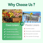 ZeeDix 30 Inch Trough Coconut Liners for Planters - 100% Natural Coconut Coir Fiber Planter Liners Replacement for Window Boxes, Wall Baskets, Deck Flower Boxes, Garden Railing Fence Troughs (2-Pack)