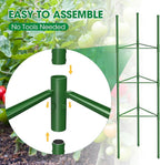 6 Pack Tomato Cages, 51.2in Tomato Plant Support Stakes Heavy-Duty, Garden Tomato Cages & Trellis for Climbing Vegetables, Tomatoes, Peppers, and Potted Plants(6)