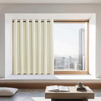 NICETOWN Blackout Curtains 72 inches Long, Grommet Privacy Window Treatment Thermal Insulated Room Darkening Sliding Glass Door Drape for Bedroom Living Room, 1 Panel, W100 x L72, Beige