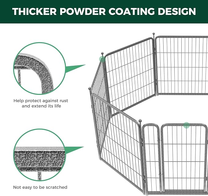 FXW Garden Fence Outdoor for The Yard – 32in x 18.2ft Heavy Duty Metal Animal - Image 5