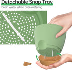 ZMTECH 6.5 Inch Hanging Planters for Indoor Outdoor Plants, 2 Pack Self Watering Hanging Plant Pots with Drainage Holes and Removable Saucer, Plastic Flower Hanging Pots with Watering Lip (Green)