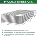 3 Pack 8x4FT Raised Beds for Gardening, Corrugated Galvanized Steel Raised Garden Bed, Outdoor Metal Above Ground Garden Bed for Vegetables and Flowers(Rectangular)