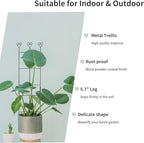 2 Pack 30'' Plant Trellis for Climbing Plants Indoors, Metal Garden Trellis for Potted Houseplant, Rustproof Plant Support for Ivy, Vines, Pothos, Hoya and Flower, Black