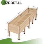 AMERLIFE 7x2 Ft Raised Garden Bed, 16 Inch Depth Featuring Legs, Drainage Holes, Ideal for Deep Rooted Vegetables, Flowers, Herbs, Elevated Wood Planter Box for Balcony, Patio, Backyard, Easy Assembly