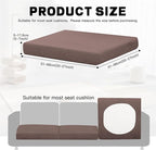 Cushion Covers 8-Pack, Stretch Fit for Outdoor Patio Cushions in Camel