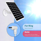 2-Pack 5W 6V Solar Panel for Ring Camera, Solar Charger Compatible with Spotlight Cam Plus/Pro(Battery), Stick Up Cam/Pro Spotlight Battery, 13FT Cable with Ring Barrel Adapter to USB-C