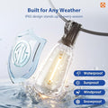 (50FT*2) LED Outdoor String Lights with Remote, 100FT