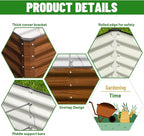 SnugNiture Galvanized Raised Garden Bed 8x4x2FT Outdoor Large Metal Planter Box Steel Kit for Planting Vegetables, Flowers