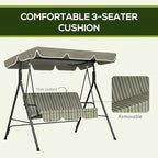 Outsunny 3-Seat Outdoor Patio Swing Chair - Image 6