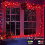 String Lights with 500 LEDs, 165 ft Red, IP44 Waterproof