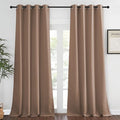 NICETOWN Grommet Blackout Curtain Panel - (Cappuccino Color) Thermal Insulated Room Darkening Drapes for Villa/Apartment/Rental Room, 52 inches Wide by 95 inches Long, 1 Piece
