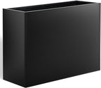 36" Metal Planter Box, Large Rectangular Window Box with Drainage Holes & Rust-Proof Coating, Modern Outdoor/Indoor Flower Box for Balcony, Patio & Herbs, Black
