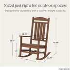 POLYWOOD Presidential Rocking Chair in Teak