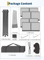 Canopy Tent 13x13 ft, Pop Up Gazebo One-Push Setup with 4 SandBags for Backyard Parties and BBQs, Mosquito Netting & Height Adjustable - Grey