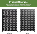 Casaphoria Metal Privacy Screen Outdoor, 72" H x 47" W Freestanding Decorative Privacy Screen for Patio Deck Balcony Garden with Stable Base, Black-Square