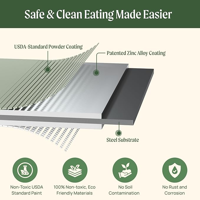 32" Extra Tall Raised Garden Bed Kits, 3.5 x 3.5 x 2.7ft Raised Planter Box Outdoor, 2 x 5 x 2.7ft Deep Root 4 in 1 Modular Metal Raised Beds for Gardening Vegetables Flowers Fruits - British Green
