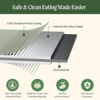 32" Extra Tall Raised Garden Bed Kits, 2 x 8 x 2.7ft Raised Planter Box Outdoor, 3.5 x 6.5 x 2.7ft Deep Root 9 in 1 Modular Metal Raised Beds for Gardening Vegetables Flowers Fruits - British Green