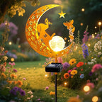 Solar Lights Outdoor Decorative Moon Dog Butterfly Solar – Warm White