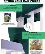 Bloomers Railing Planter with Drainage Holes – 24" Weatherproof Resin Planter – Charcoal