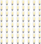 64 Pack S14 LED Bulbs for Outdoor String Lights, Shatterproof Replacement Edison Bulbs for Patio String Lights Outdoor Waterproof, Warm White 2200K, Dimmable, E26 Standard Base