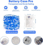 Indoor String Lights, 65.6 Ft Battery Powered Blue LED with Remote