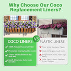 Legigo 2 Pack Trough Coco Liner for Planters- 30 Inch Window Box Liners Coconut Coir Basket Liners, Planter Box Coconut Liner for Window Flower Box Pots, Fence Trough Planter, Wall Planter Basket