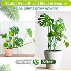 Extendable Plant Stakes,Adjustable Length from 17.9IN to 42.3IN Monstera Support Stakes with Clips,Sturdy Plant Stakes for Indoor Outdoor,Garden Sticks for Tomato,Orchid,Climbing Plants- 5Pack