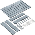 Land Guard 2 Pack 8×4×2ft Galvanized Raised Garden Bed Kit, Galvanized Planter Raised Garden Boxes Outdoor, Large Metal Raised Garden Beds for Vegetables (Modern Grey)