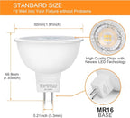 Mlambert 12 Pack MR16 LED Bulbs 50W Halogen Equivalent,3000K Soft White,5W GU5.3 MR16 12V Spotlight Bulb,Non-Dimmable,45° Beam Angle for Landscape, Recessed