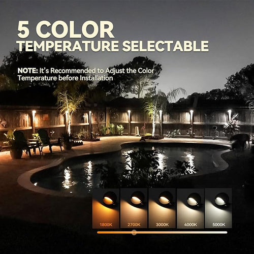 12-Pack Update 5CCT LED Low Voltage Deck Lights – Black