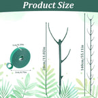 Grevosea 10 Pack Plant Support Stakes, Stackable Monstera Plant Supports for Indoor Outdoor Plants Garden Stakes Trellis for Climbing and Potted Plants Pothos Flowers