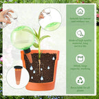 6pcs Large Plant Self Watering Globes, 17.5 oz Plastic Water Bulbs Top Fill, Plant Watering Devices System Slow Release Terracotta, Water Spikes Stakes for Indoor(6pack)