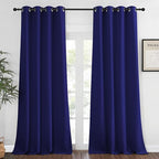 Blackout Window Curtain 95 inch Length – Navy Blue, 1 Panel, W52 x L90