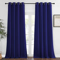 NICETOWN Blackout Window Curtain 90 inch Length - Room Darkening Thermal Insulated Grommet Large Window Treatment Light Blocking for Bedroom/Doorway (Navy Blue, 1 Panel, W52 x L90)