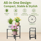3 Tier Plant Stand Outdoor Tall Metal Corner Plant Stand for Patio Garden Balcony Living Room Bedroom Indoor Tiered Plant Shelf Black Kite