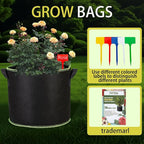 3-Pack 20 Gallon Grow Bags, Thickened Nonwoven Fabric Pots with Handles,Sturdy Garden Planters Aeration Gardening Container to for Plants, Vegetables, and Flowers