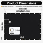 Artpuch 90% Sun Shade Cloth, 8 x 10 FT Pergola Shade Cover Canopy with Grommets, Sun Screen Fabric Tarp for Patio, Outdoor, Garden, Backyard, Black