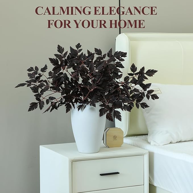 Artificial Plant Greenery Stems, 3-Pack Plum Autumn Decor, 32 Inch