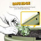 KING BIRD Raised Garden Bed Kit 2025 Upgraded Quick-Setup Galvanized Planter Garden Box Outdoor for Gardening, Vegetables, Flowers, 74x36x12 in, Olive Green
