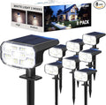 Solar Lights Outdoor Waterproof IP65, Super Bright LED,Cool Light 2 Lighting Modes Selectable, Solar Powered Yard Garden Solar Spot Lights for Outside Landscape Auto On/Off -8 Pack