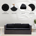 Cushion Covers 8 Pack Black Stretch Outdoor Sofa Slipcovers