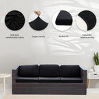 Cushion Covers 8 Pack Black Stretch Outdoor Sofa Slipcovers