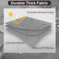 Sofa Cover for 3-Seater Patio Couch, Waterproof Polyester, Grey
