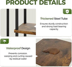 Bamworld Plant Shelf with Grow Light for Indoor Plants Corner 6 Tier Metal Plant Stand Wood Flower Stand for Home Living Room Decor Patio Decor