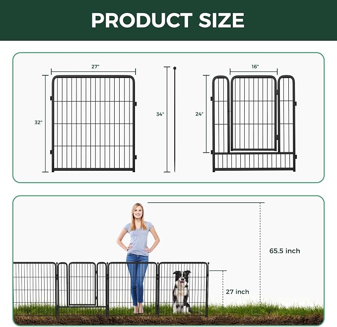 FXW Garden Fence Outdoor for The Yard – 32in x 4.5ft Heavy Duty Metal Animal - Image 5